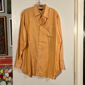John W. Nordstrom peach mens 100% cotton shirt.